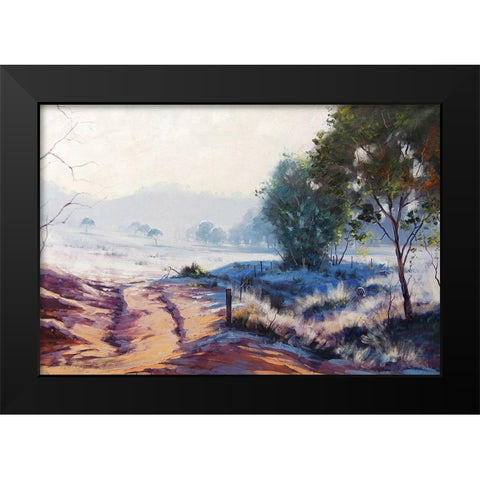 Frosty Morning Hampton Black Modern Wood Framed Art Print by Gercken, Graham