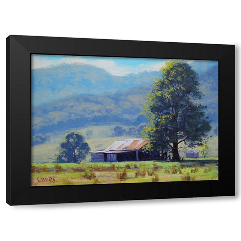 Hartley Farm Shed Black Modern Wood Framed Art Print by Gercken, Graham