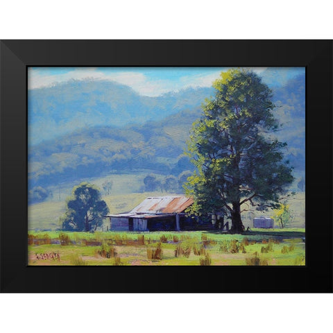 Hartley Farm Shed Black Modern Wood Framed Art Print by Gercken, Graham