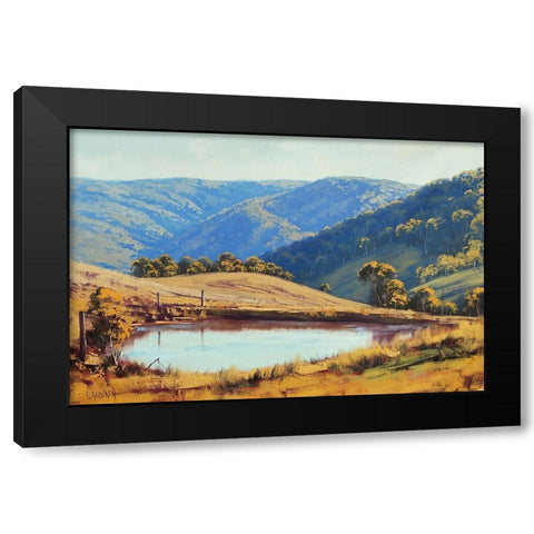 Kanimba Valley Dam Black Modern Wood Framed Art Print by Gercken, Graham