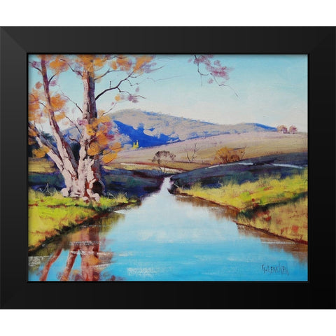 Fish River Tarana Black Modern Wood Framed Art Print by Gercken, Graham
