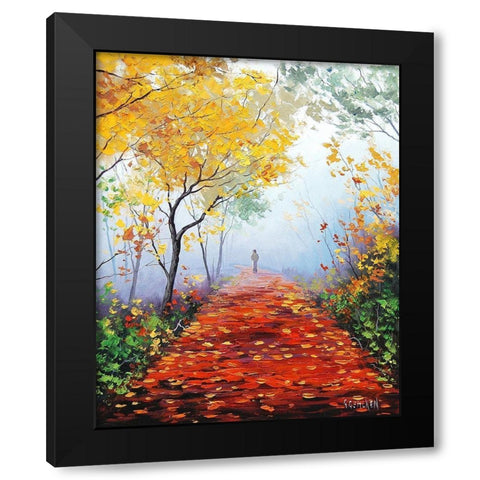 Autumn Track Black Modern Wood Framed Art Print by Gercken, Graham