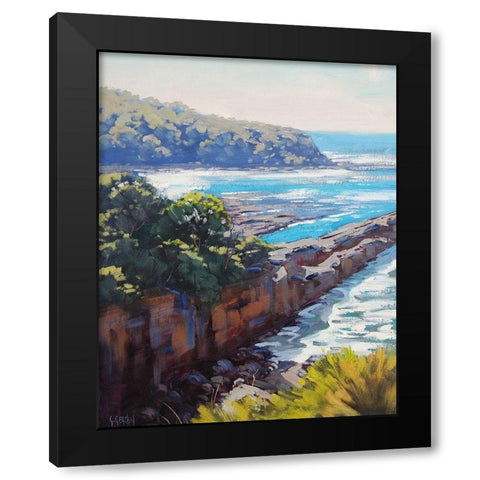 Culburra Beach Head Land Australia Black Modern Wood Framed Art Print by Gercken, Graham