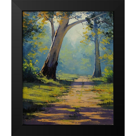 Forest Gum Trees Black Modern Wood Framed Art Print by Gercken, Graham