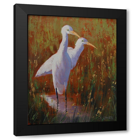 Herod Bird Prints Black Modern Wood Framed Art Print by Gercken, Graham