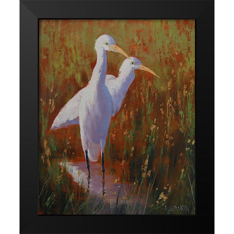 Herod Bird Prints Black Modern Wood Framed Art Print by Gercken, Graham