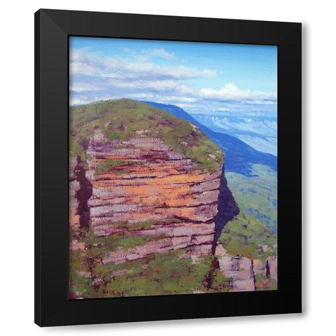 Jamison Valley Painting Black Modern Wood Framed Art Print with Double Matting by Gercken, Graham