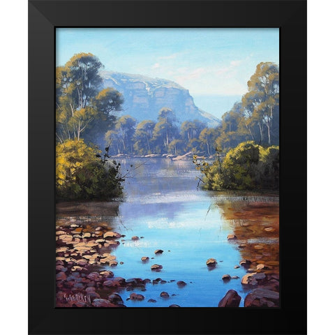 Megalong Creek Black Modern Wood Framed Art Print by Gercken, Graham