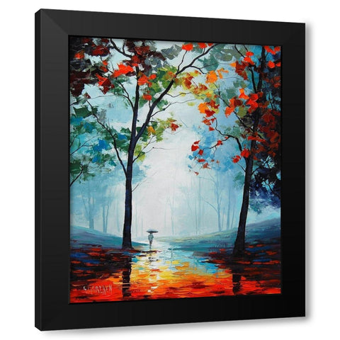MÃ­sty Fall Colours Black Modern Wood Framed Art Print by Gercken, Graham