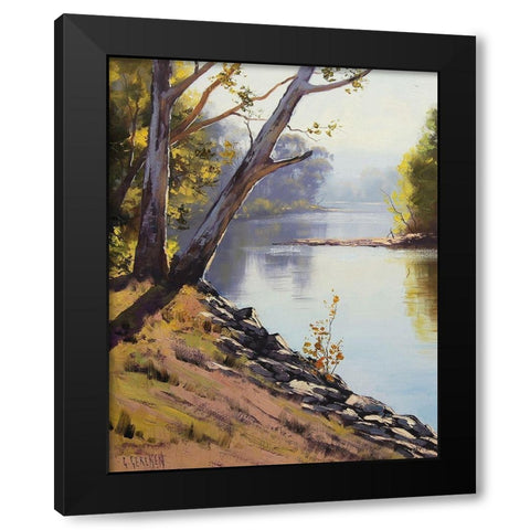 Tumut Oil Painting Black Modern Wood Framed Art Print with Double Matting by Gercken, Graham