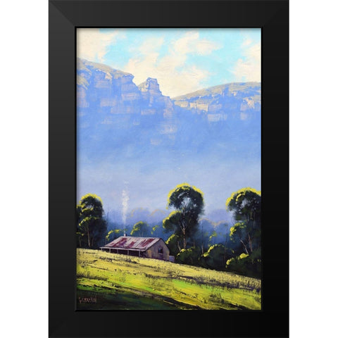 Valley Farm Black Modern Wood Framed Art Print by Gercken, Graham