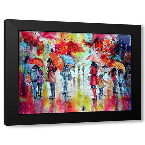 First Snow Black Modern Wood Framed Art Print by Kovacs, Anna Brigite