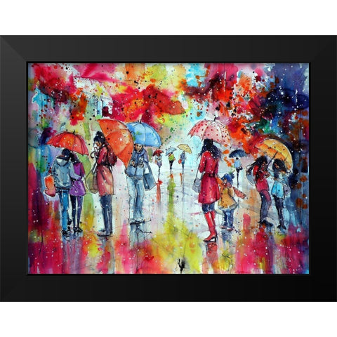 First Snow Black Modern Wood Framed Art Print by Kovacs, Anna Brigite