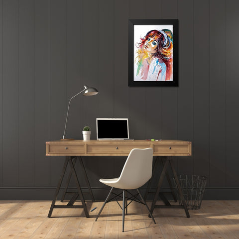Lady Girl II Black Modern Wood Framed Art Print by Kovacs, Anna Brigite