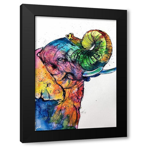 Play with Color II Black Modern Wood Framed Art Print by Kovacs, Anna Brigite