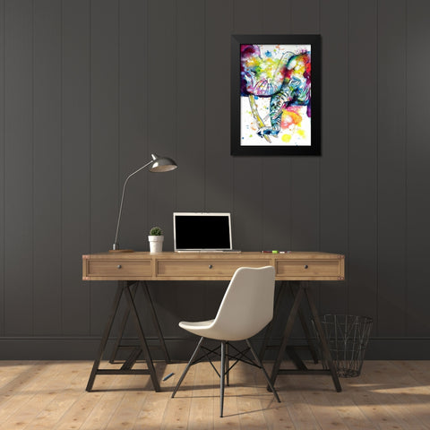 Loving Touch Black Modern Wood Framed Art Print by Kovacs, Anna Brigite