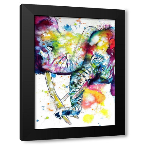 Loving Touch Black Modern Wood Framed Art Print with Double Matting by Kovacs, Anna Brigite