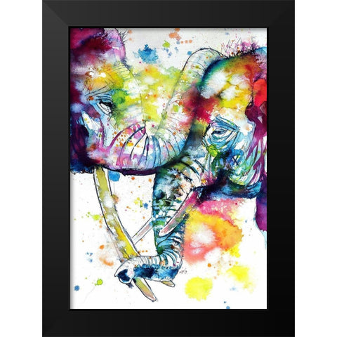 Loving Touch Black Modern Wood Framed Art Print by Kovacs, Anna Brigite