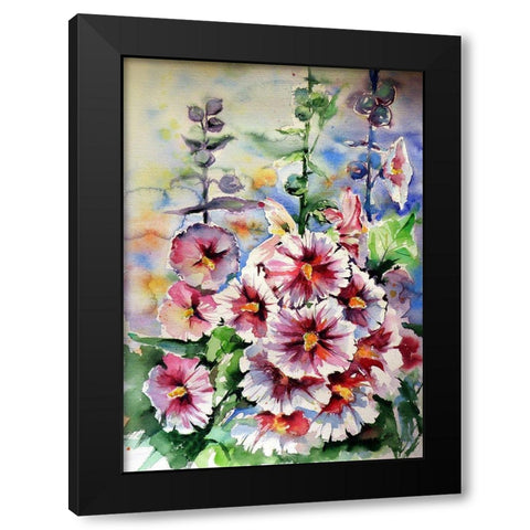 Mallow Black Modern Wood Framed Art Print with Double Matting by Kovacs, Anna Brigite