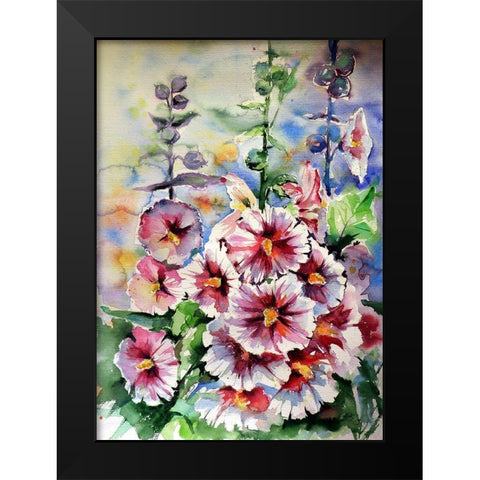 Mallow Black Modern Wood Framed Art Print by Kovacs, Anna Brigite