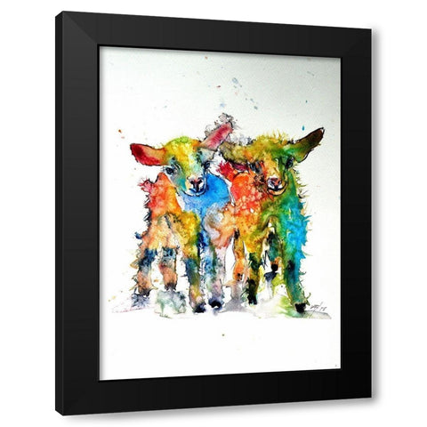 Goat Black Modern Wood Framed Art Print by Kovacs, Anna Brigite