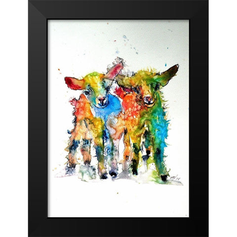 Goat Black Modern Wood Framed Art Print by Kovacs, Anna Brigite