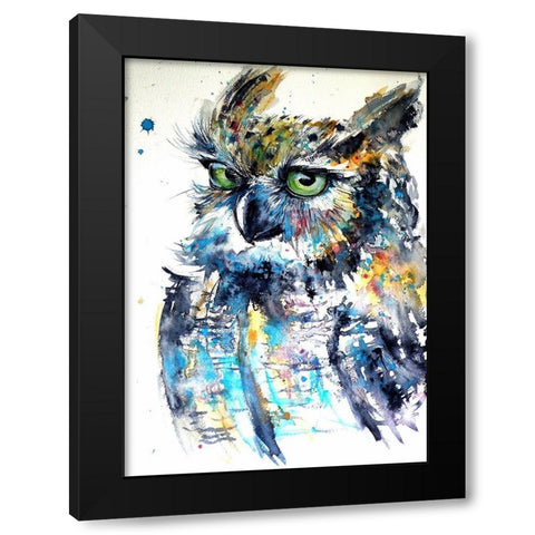 Owl II Black Modern Wood Framed Art Print by Kovacs, Anna Brigite