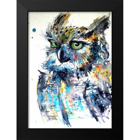 Owl II Black Modern Wood Framed Art Print by Kovacs, Anna Brigite