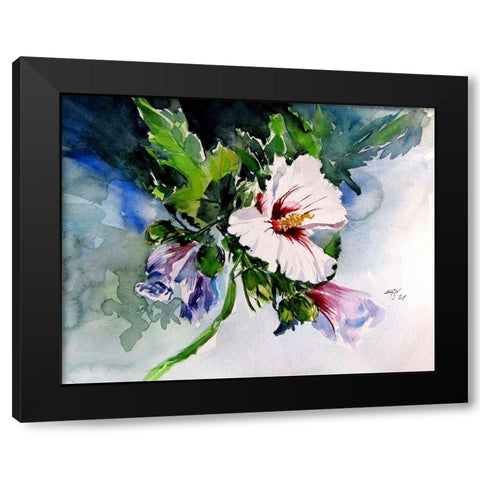 Mallow Black Modern Wood Framed Art Print with Double Matting by Kovacs, Anna Brigite