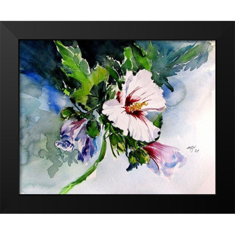 Mallow Black Modern Wood Framed Art Print by Kovacs, Anna Brigite