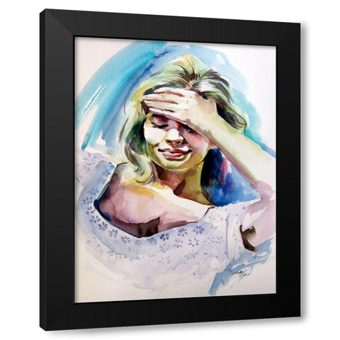 Summer Feeling Black Modern Wood Framed Art Print by Kovacs, Anna Brigite