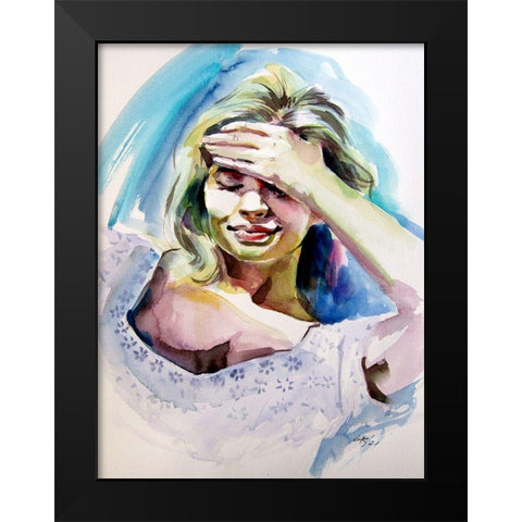 Summer Feeling Black Modern Wood Framed Art Print by Kovacs, Anna Brigite