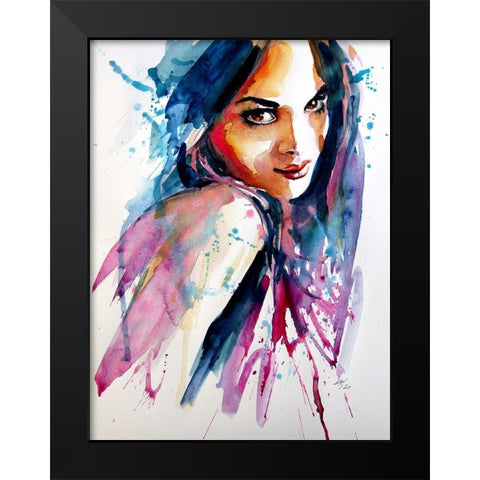 Portrait of Beauty Black Modern Wood Framed Art Print by Kovacs, Anna Brigite