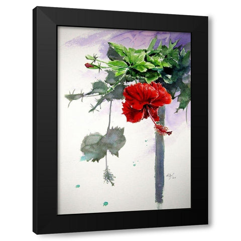 Hibiscus  Black Modern Wood Framed Art Print by Kovacs, Anna Brigite
