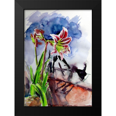 Amaryllis Black Modern Wood Framed Art Print by Kovacs, Anna Brigite