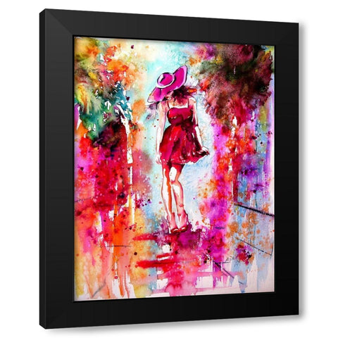 Magic in the City Black Modern Wood Framed Art Print with Double Matting by Kovacs, Anna Brigite