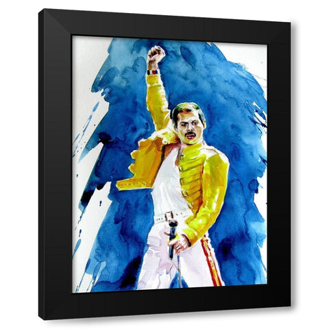 Freddie Black Modern Wood Framed Art Print by Kovacs, Anna Brigite