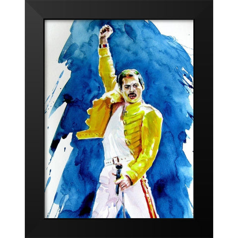 Freddie Black Modern Wood Framed Art Print by Kovacs, Anna Brigite