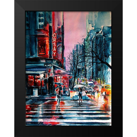 Winter Nights Black Modern Wood Framed Art Print by Kovacs, Anna Brigite