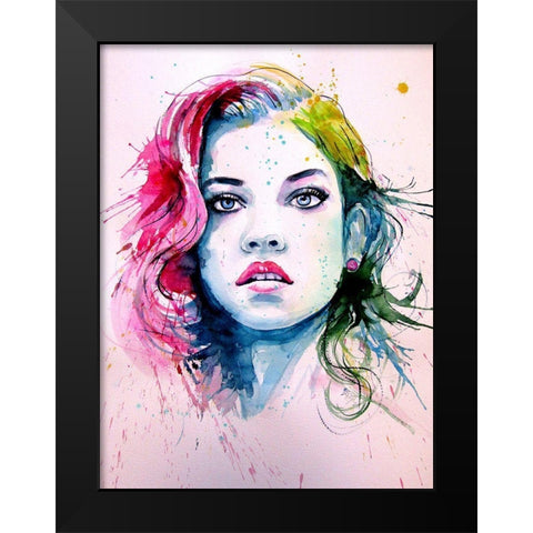 Charming Girl II Black Modern Wood Framed Art Print by Kovacs, Anna Brigite