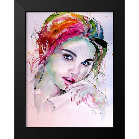 Charming Girl III Black Modern Wood Framed Art Print by Kovacs, Anna Brigite