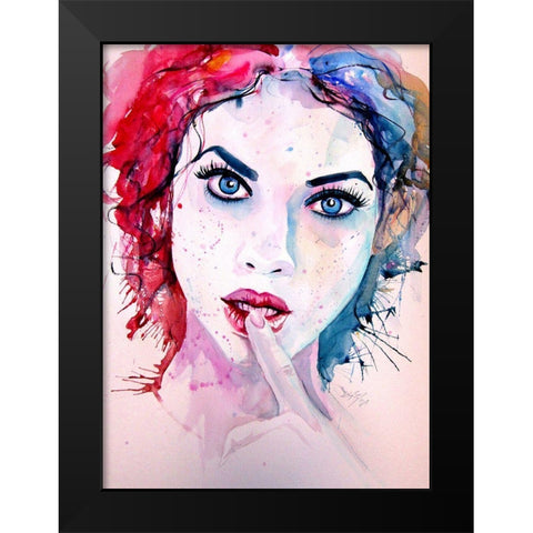 Charming Girl VI Black Modern Wood Framed Art Print by Kovacs, Anna Brigite
