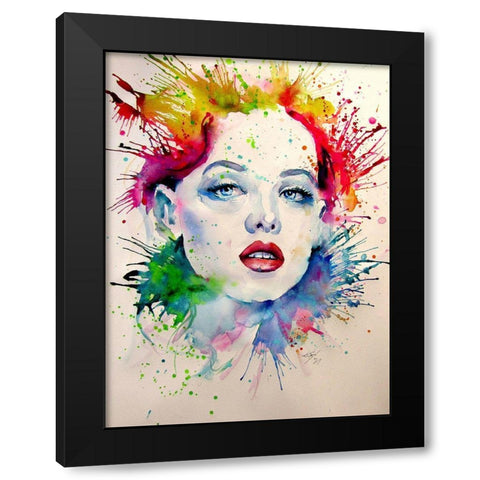 Charming Girl VIII Black Modern Wood Framed Art Print with Double Matting by Kovacs, Anna Brigite