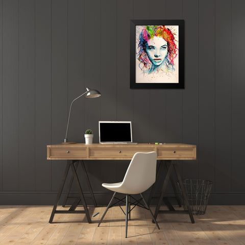Charming Girl X Black Modern Wood Framed Art Print by Kovacs, Anna Brigite