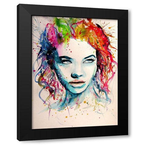 Charming Girl X Black Modern Wood Framed Art Print with Double Matting by Kovacs, Anna Brigite