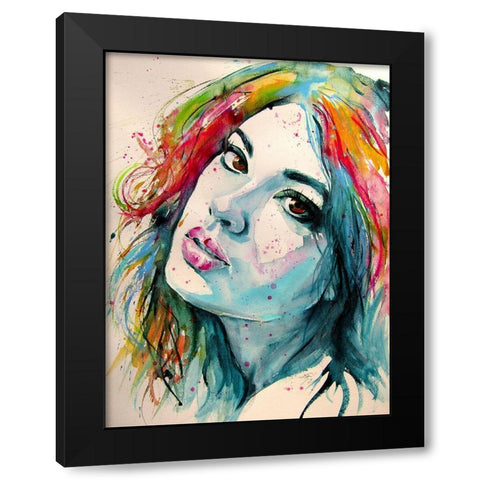 Charming Girl XII Black Modern Wood Framed Art Print by Kovacs, Anna Brigite
