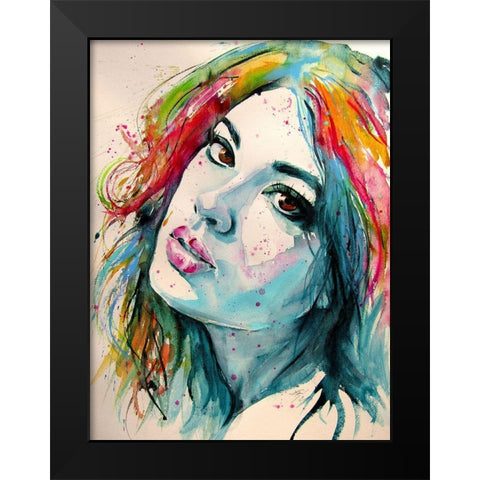 Charming Girl XII Black Modern Wood Framed Art Print by Kovacs, Anna Brigite