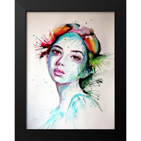 Charming Girl XIV Black Modern Wood Framed Art Print by Kovacs, Anna Brigite