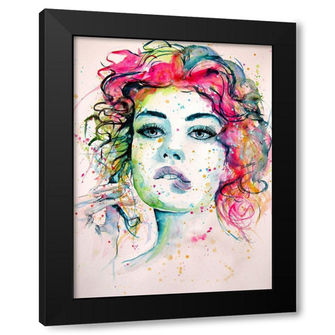 Charming Girl XV Black Modern Wood Framed Art Print with Double Matting by Kovacs, Anna Brigite