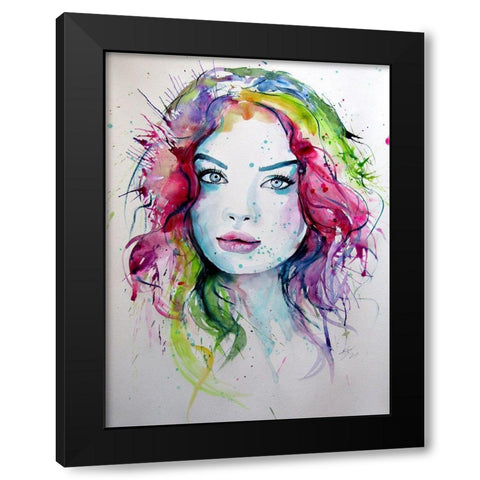 Charming Girl XVI Black Modern Wood Framed Art Print with Double Matting by Kovacs, Anna Brigite